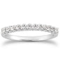 White Gold 14k Fancy U Setting Shared Prong Diamond Wedding Ring Band