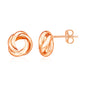 Rose Gold 14k Polished Love Knot Earrings