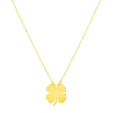 Load image into Gallery viewer, Yellow Gold 14k Four Leaf Clover Women&#39;s Link Necklace