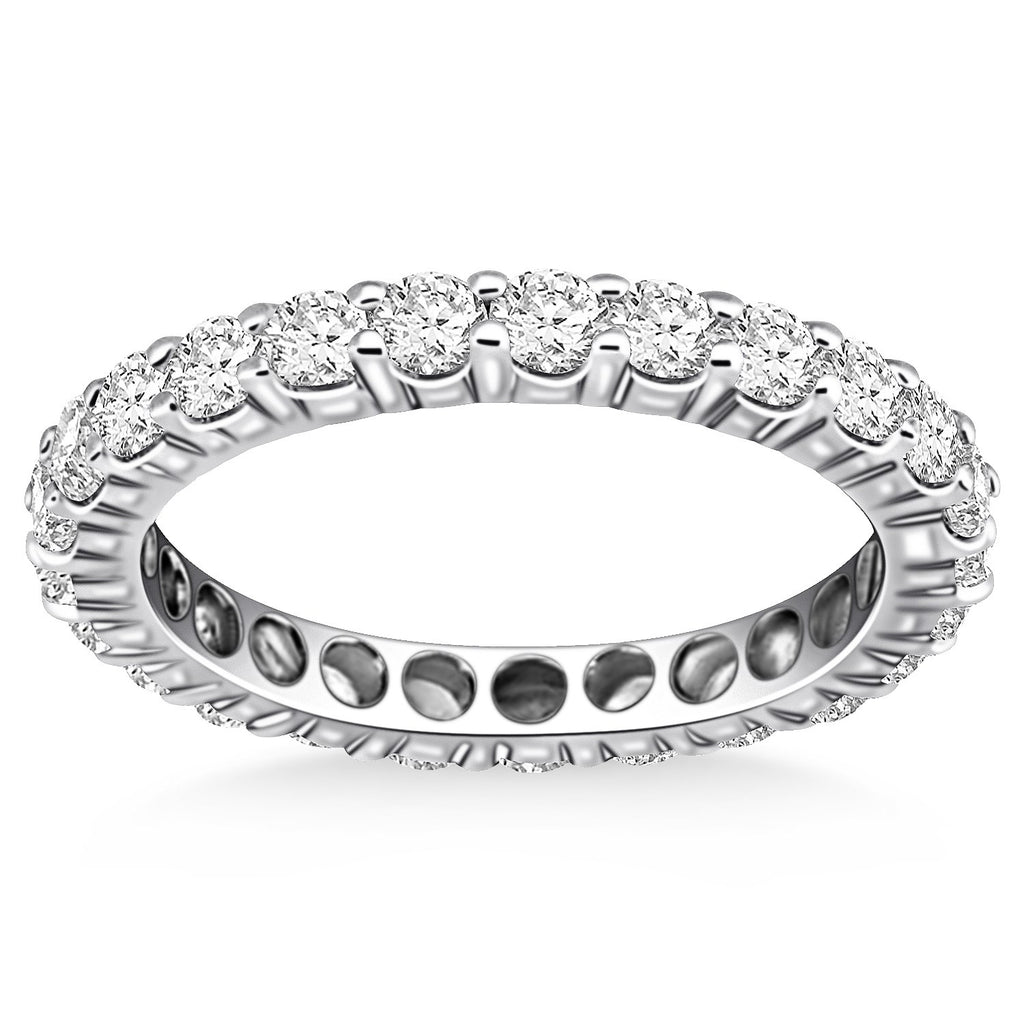 White Gold 14k Ageless Round Cut Diamond Eternity Ring