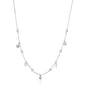 Sterling Silver 18 inch Necklace with Novelty Dangles and Cubic Zicronias