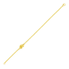 Load image into Gallery viewer, 14k Yellow Gold Chain Bracelet with Polished Knot