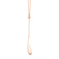 14k Rose Gold Teardrop Lariat Necklace with Diamond