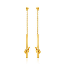 Load image into Gallery viewer, Yellow Gold 14k Dangling Earrings with Knots