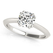 Load image into Gallery viewer, White Gold 14k Double Prong Set Solitaire Diamond Engagement Ring