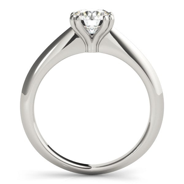 White Gold 14k Double Prong Set Solitaire Diamond Engagement Ring
