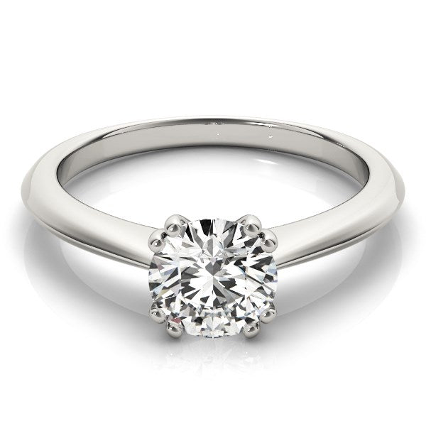 White Gold 14k Double Prong Set Solitaire Diamond Engagement Ring