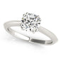 White Gold 14k Double Prong Set Solitaire Diamond Engagement Ring