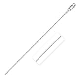 White Gold Diamond 14k 1.0mm Cut Bead Chain