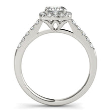 Load image into Gallery viewer, White Gold 14k Square Outer Shape Round Diamond Engagement Ring