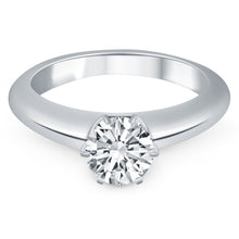 Load image into Gallery viewer, White Gold 14k Solitaire Cathedral Engagement Ring