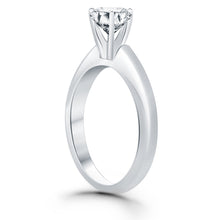 Load image into Gallery viewer, White Gold 14k Solitaire Cathedral Engagement Ring