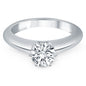 White Gold 14k Solitaire Cathedral Engagement Ring