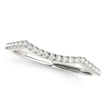 Load image into Gallery viewer, White Gold 14k Pave Set Curved Diamond Wedding Ring