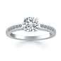 White Gold 14k Diamond Channel Cathedral Engagement Ring