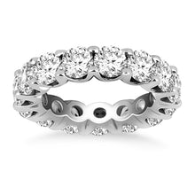 Load image into Gallery viewer, White Gold 14k Round Diamond Decorated Eternity Ring