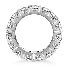 White Gold 14k Round Diamond Decorated Eternity Ring
