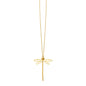 14k Yellow Gold Necklace with Dragonfly Pendant