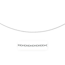 Load image into Gallery viewer, White Gold 14k 2.5mm Pendant Chain with Textured Links in Lobster Claw