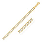 Two Tone Gold 3.2 mm 14k Pave Curb Chain