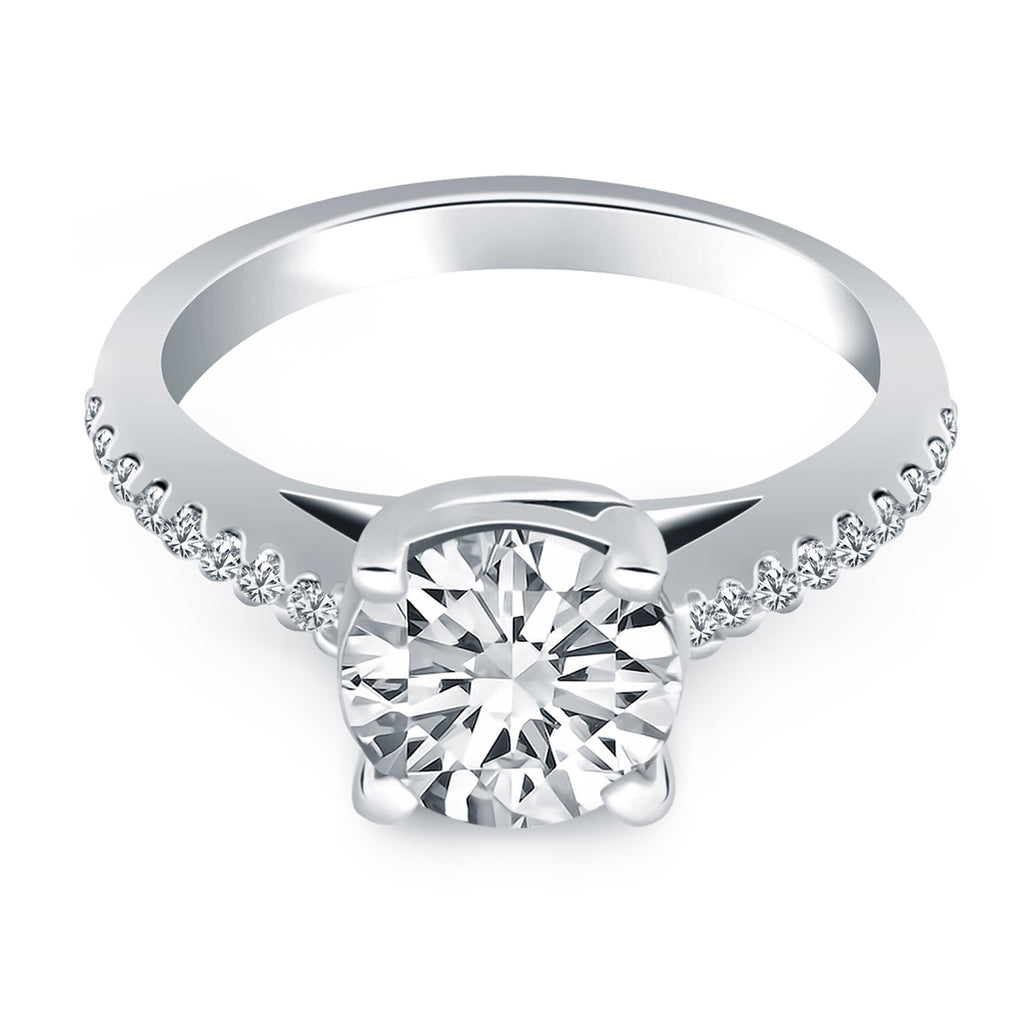 White Gold 14k Trellis Diamond Engagement Ring