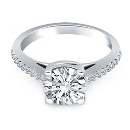White Gold 14k Trellis Diamond Engagement Ring
