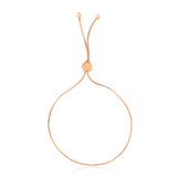 Rose Gold 14k Adjustable Lariat Style Heart Women's Motif Bracelet