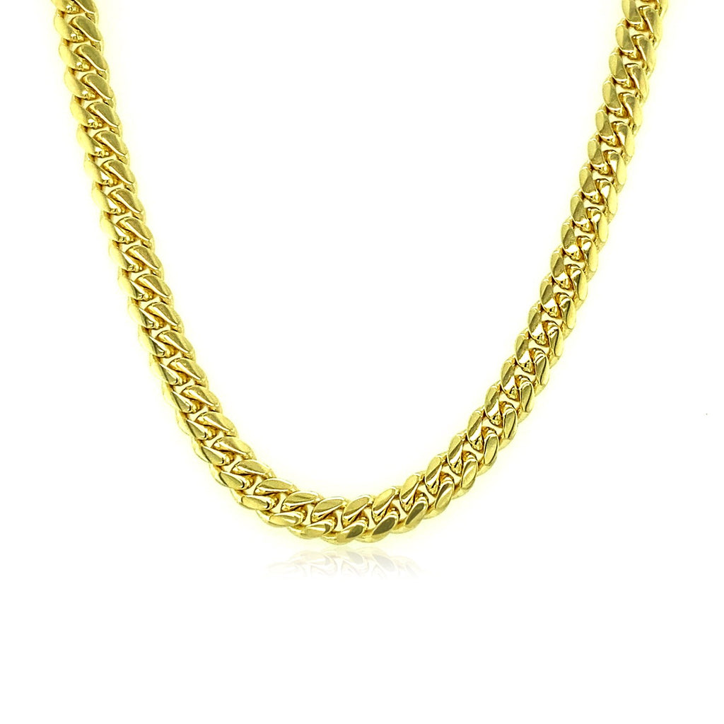 Yellow Gold 10k 3.9mm Classic Miami Cuban Solid Chain