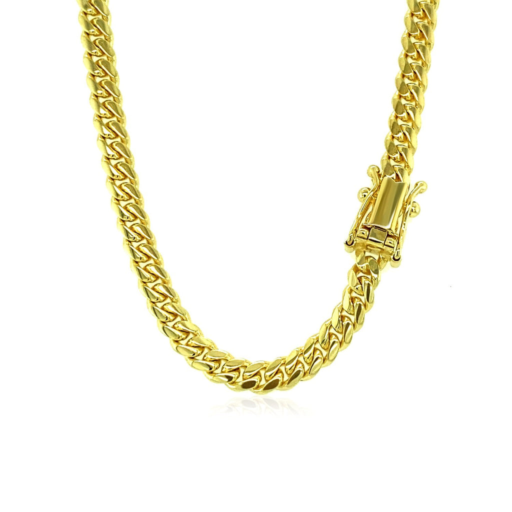 Yellow Gold 10k 3.9mm Classic Miami Cuban Solid Chain
