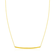 Load image into Gallery viewer, Yellow Gold 14k Thin Textured Women&#39;s Bar Necklace