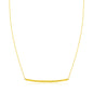 Yellow Gold 14k Thin Textured Women's Bar Necklace