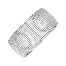 Load image into Gallery viewer, Sterling Silver Serpentine Style Bracelet with Square Patterned Texture