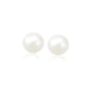 Yellow Gold 14k 7.0 mm Freshwater Cultured White Pearl Stud Earrings