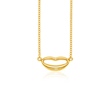 Load image into Gallery viewer, Yellow Gold 14k Women&#39;s Emoji Lips Necklace