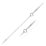 White Gold 14k 1.2mm Extendable Cable Chain