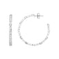 Sterling Silver Crafted Hoop Earrings with Round and Marquise Cubic Zirconias for Any Ocassions