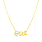 Yellow Gold 14k Oui Women's Necklace with Diamonds