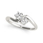 White Gold 14k Solitaire Two Stone Diamond Ring