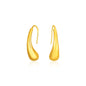 Yellow Gold 14K Puffed Teardrop Fancy Earrings