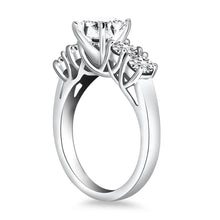 Load image into Gallery viewer, White Gold 14k Five Stone Diamond Trellis Engagement Ring