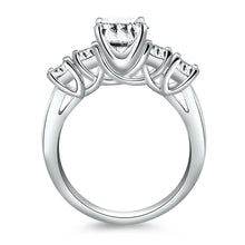 Load image into Gallery viewer, White Gold 14k Five Stone Diamond Trellis Engagement Ring