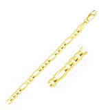 Yellow Gold 4.5mm 14k Solid Lobster Claw Figaro Chain