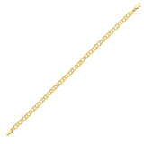 Yellow Gold 10k Round Link Women's Charm Bracelet