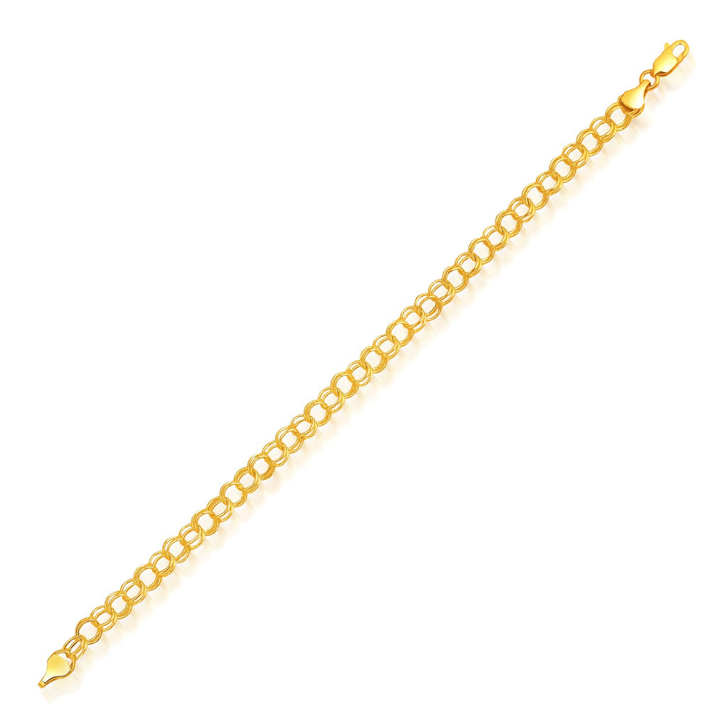Yellow Gold 14k 5.0 mm Lite Women's Charm Bracelet