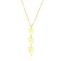 Yellow Gold 14k with 3-Layer Triangle Design Pendant