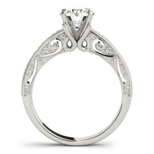 Load image into Gallery viewer, 14k White Gold Antique Pronged Round Diamond Engagement Ring (1 1/8 cttw)
