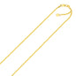 Yellow Gold 14k 1.5mm Adjustable Sparkle Chain in Lobster Clasp