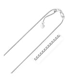 White Gold 14k 1.1mm Adjustable Box Chain
