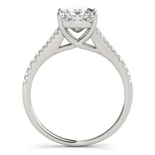 Load image into Gallery viewer, 14k White Gold Princess Cut Split Shank Diamond Engagement Ring (1 1/8 cttw)