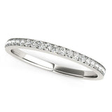 White Gold 14k Prong Setting Round Diamond Wedding Ring Band